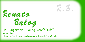 renato balog business card